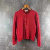 Gleneagles Vintage Wool Cardigan Womens Size 14 Red